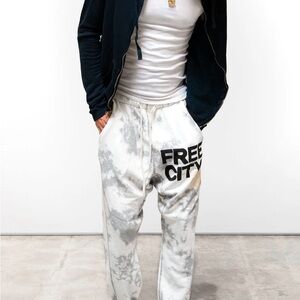freecity Gray Tie-Dye Pants
